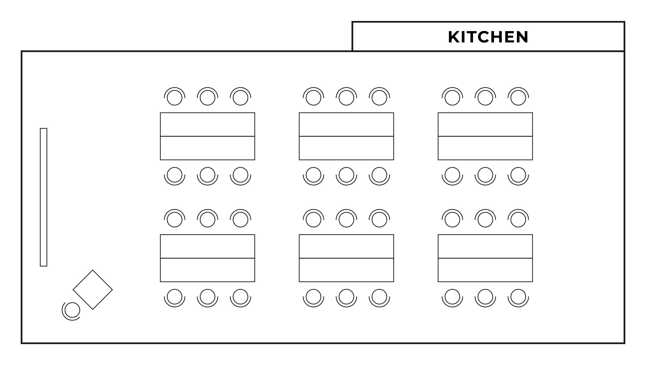 着席パーティー形式