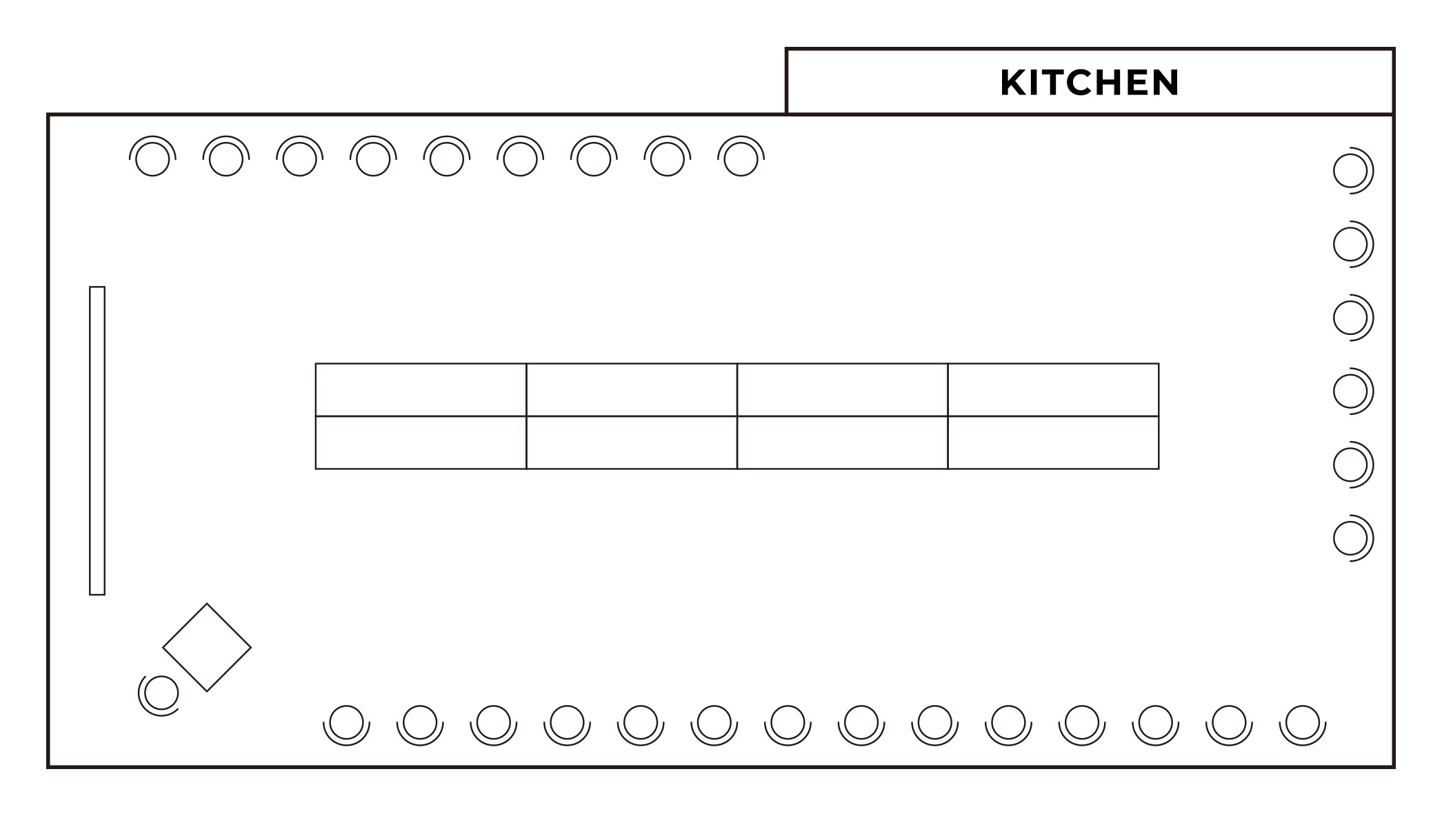 立食パーティー形式